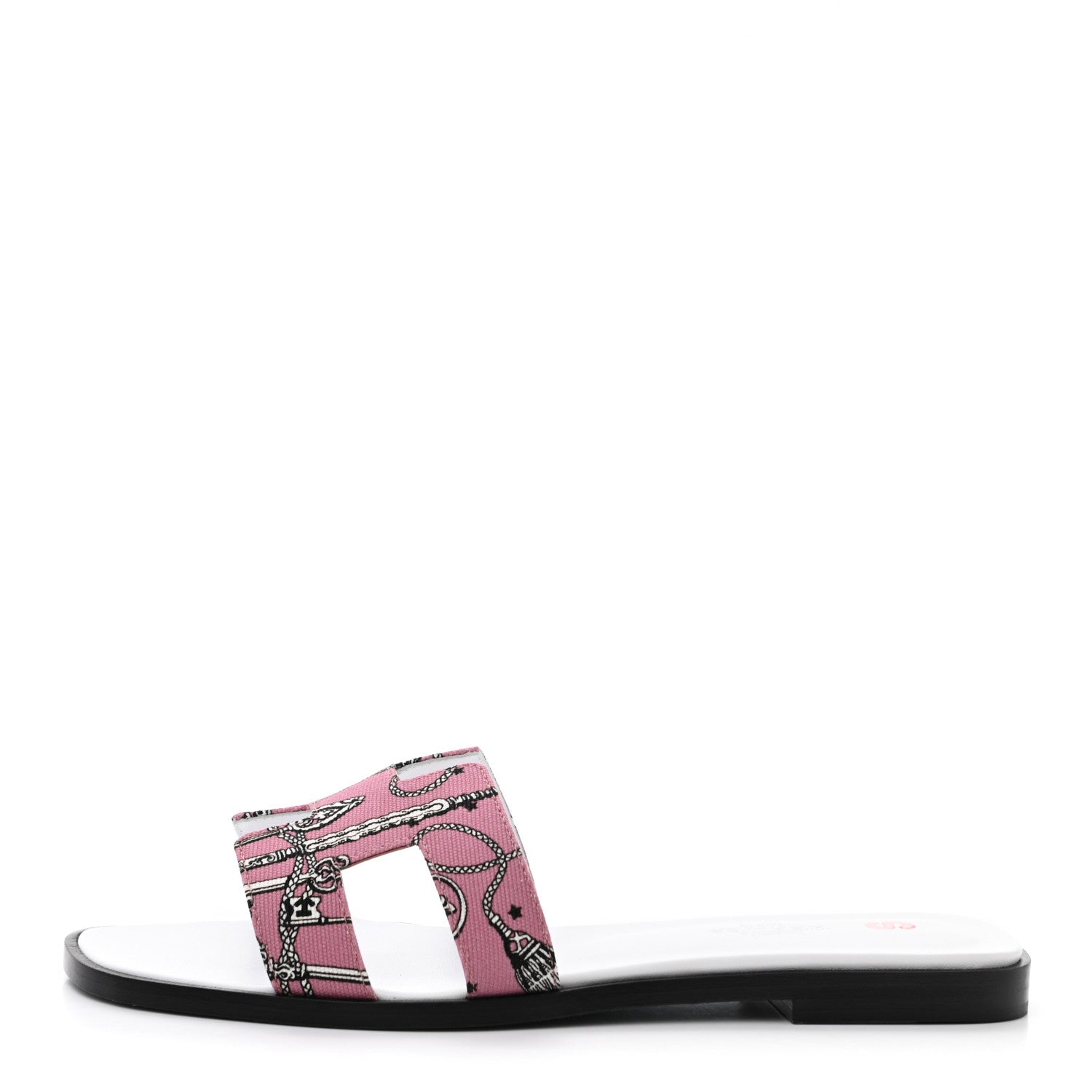 Hermes Cotton Canvas Printed Les Cles Bandana Oran Sandals 35.5 1 of 8