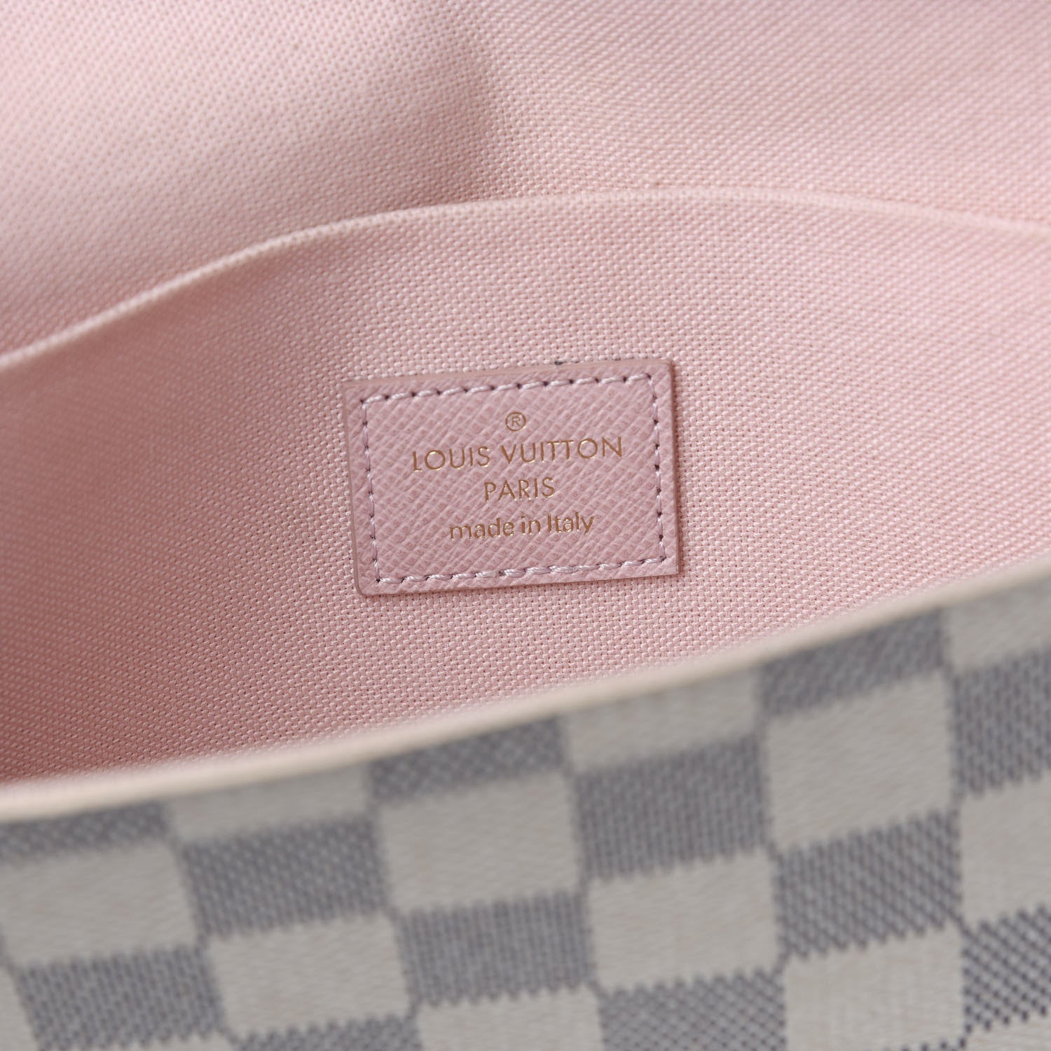 Louis Vuitton Damier Azur Pochette Felicie Chain Wallet Rose Ballerine 7 of 18
