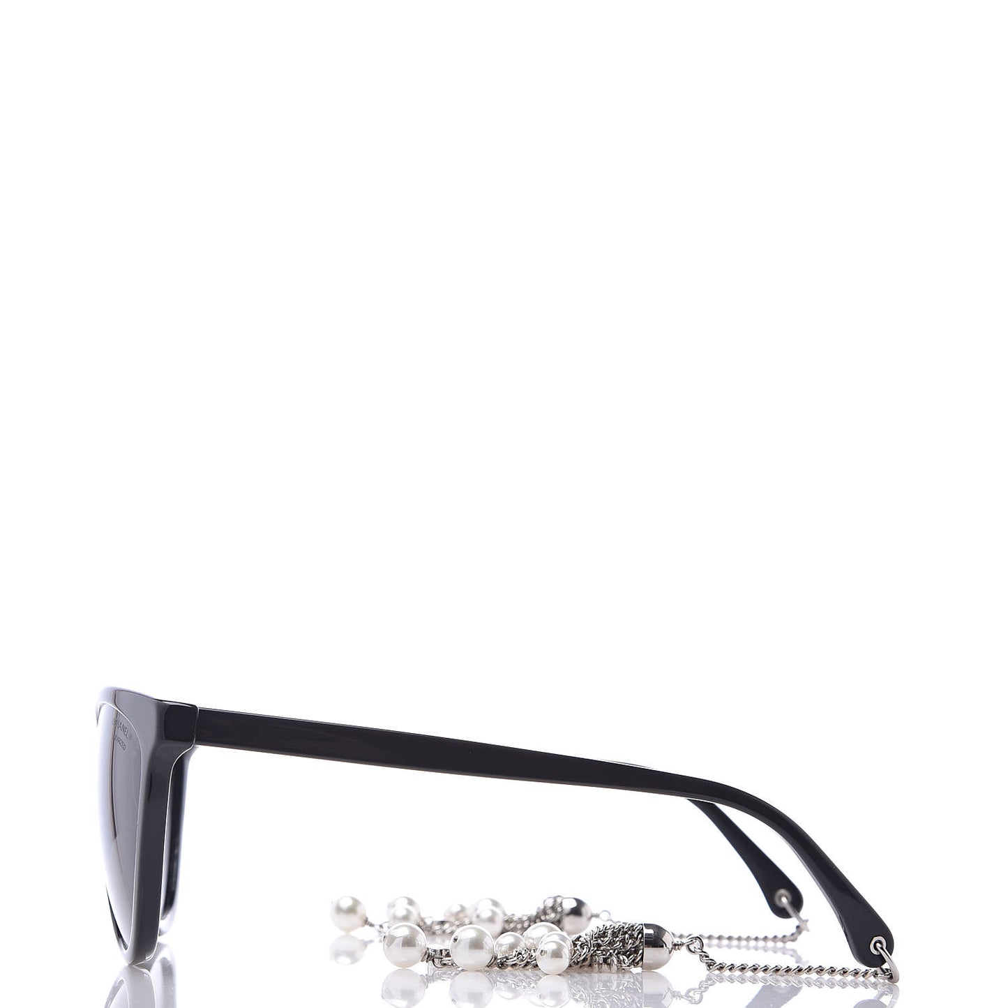 Acetate Fantasy Pearl Cat Eye Sunglasses 5341-H Black