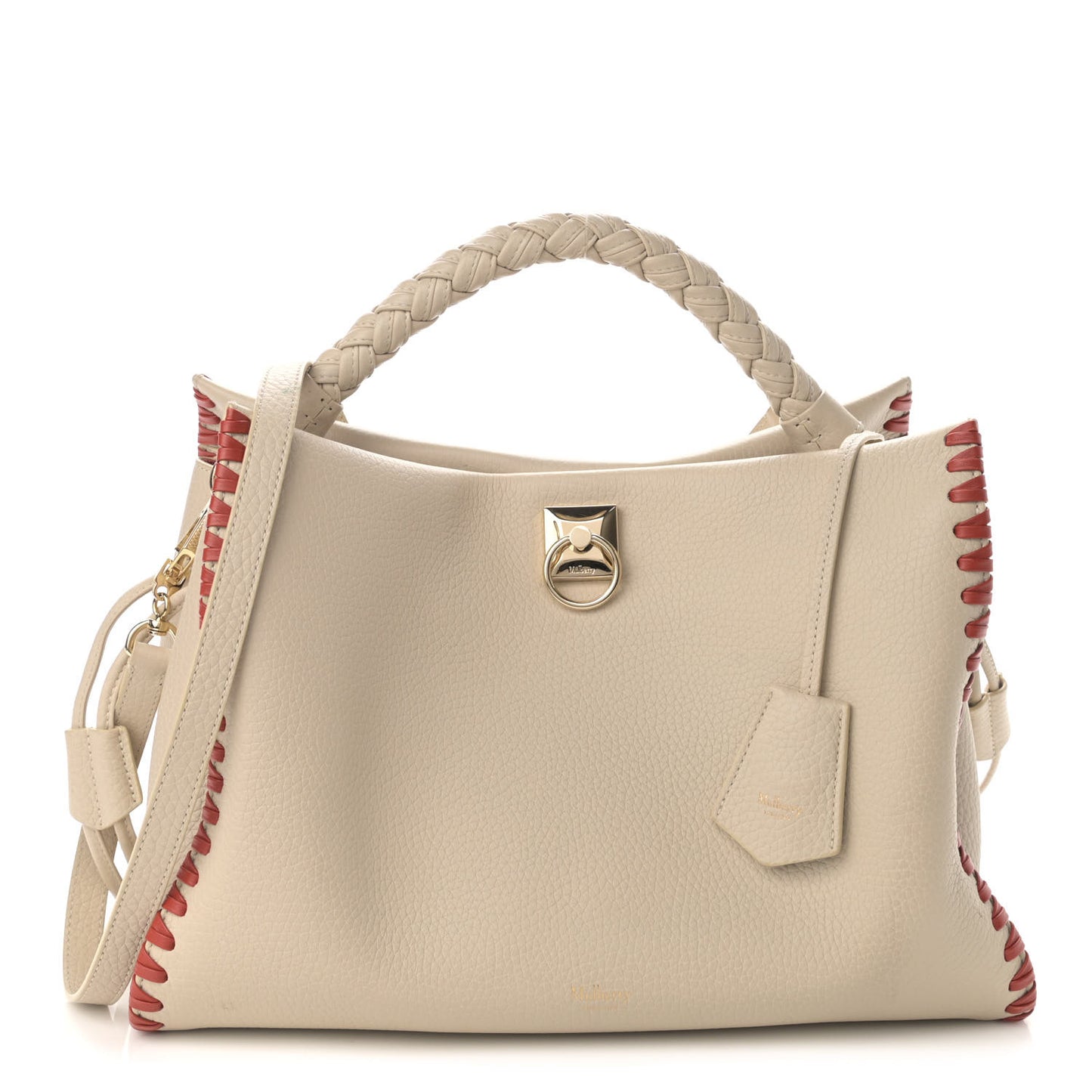 Heavy Grain Braided Edge Iris Tote Chalk