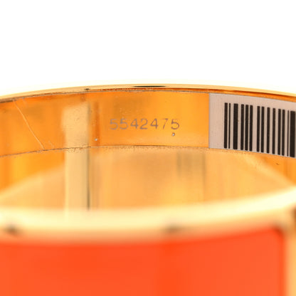 Hermes Enamel Wide Clic Clac H Bracelet GM Orange 6 of 8