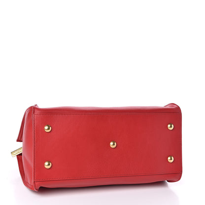 Saint Laurent Calfskin Small Classic Y Cabas Red 4 of 12
