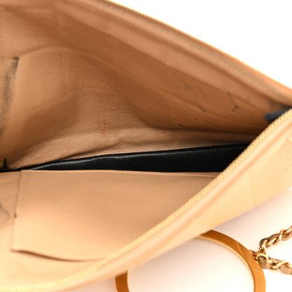 Chanel Lambskin Quilted Chocolate Bar Wristlet Beige 5 of 10