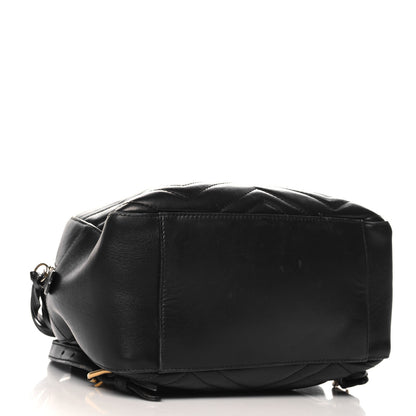 Gucci Calfskin Matelasse GG Marmont Dome Backpack Black 4 of 14
