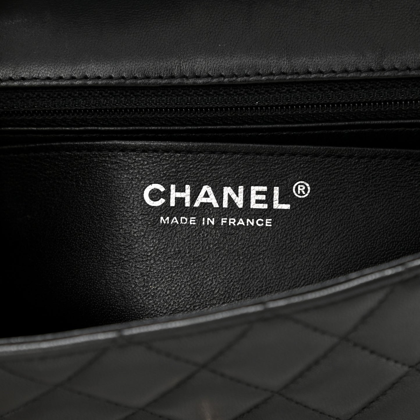 Lambskin Quilted Mini Rectangular Flap Black