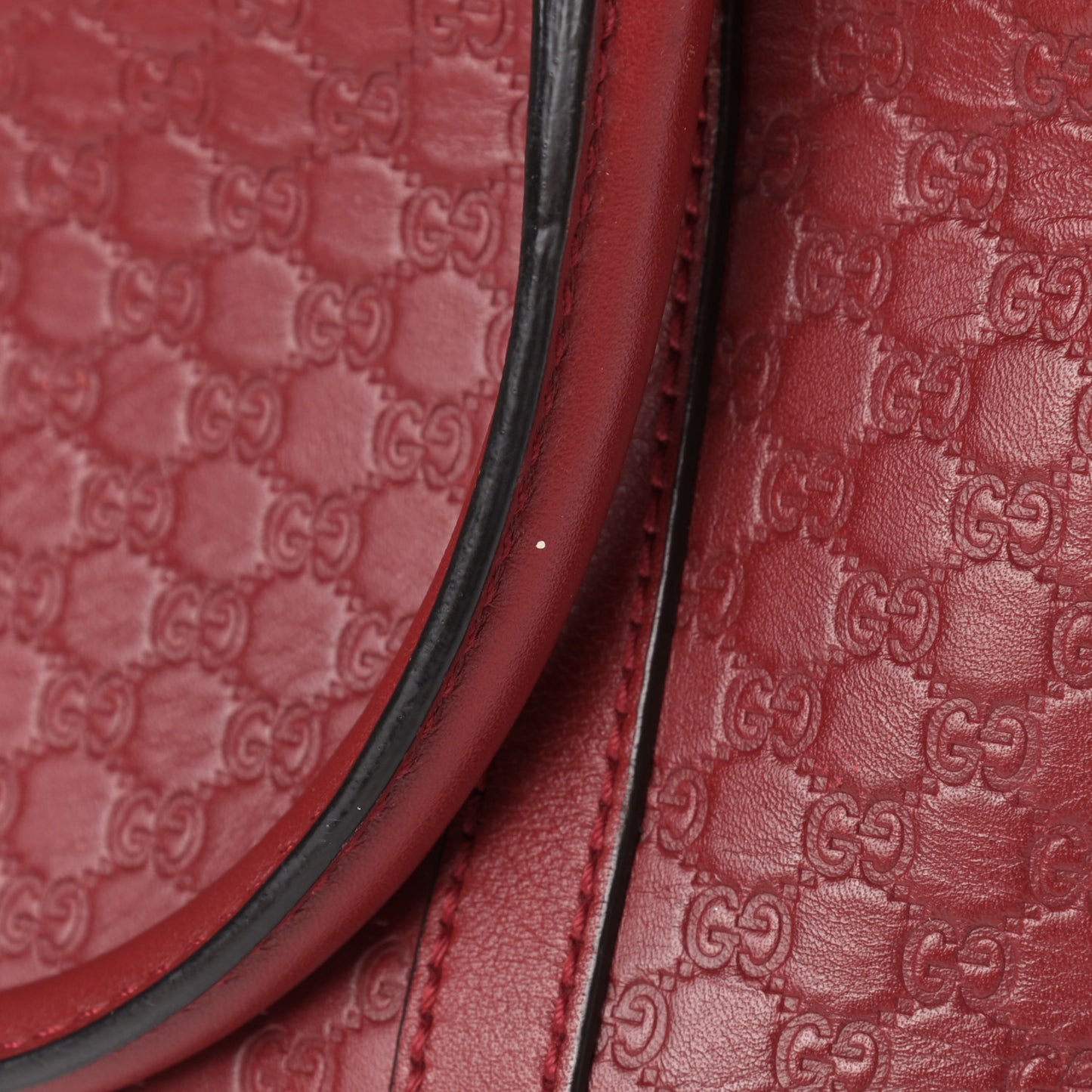 Soft Microguccissima Mini Dome Bag Rosso