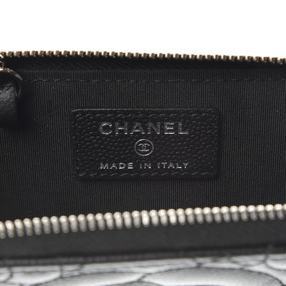 Chanel Caviar Camellia Quilted Key Holder Case Black 6 of 8