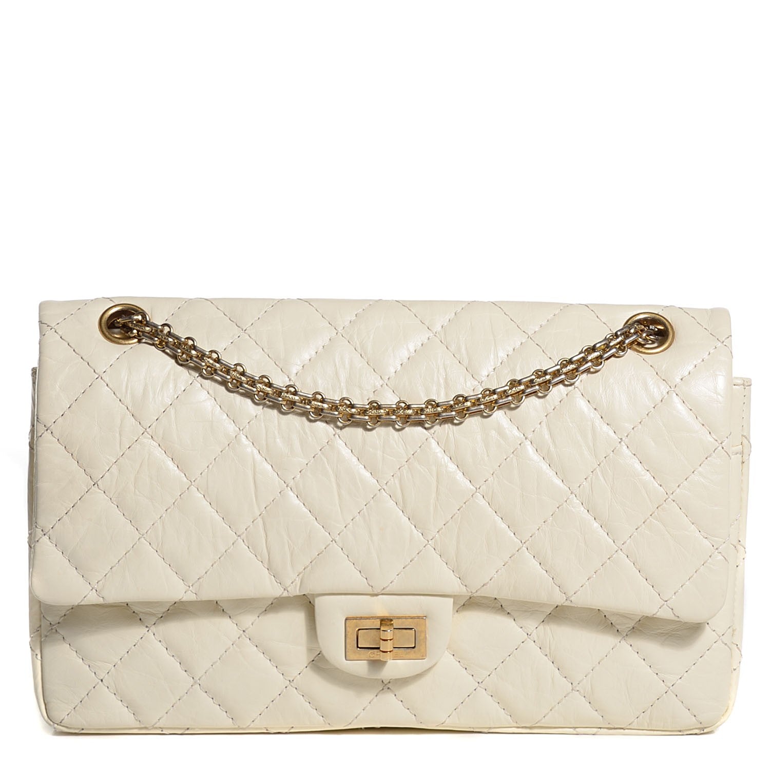 Chanel Aged Calfskin Quilted 2.55 Reissue 226 Flap White 1 of 8