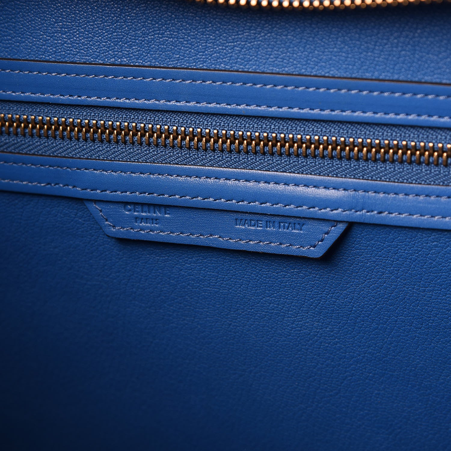 Celine Palmelato Mini Luggage Electric Blue 8 of 10