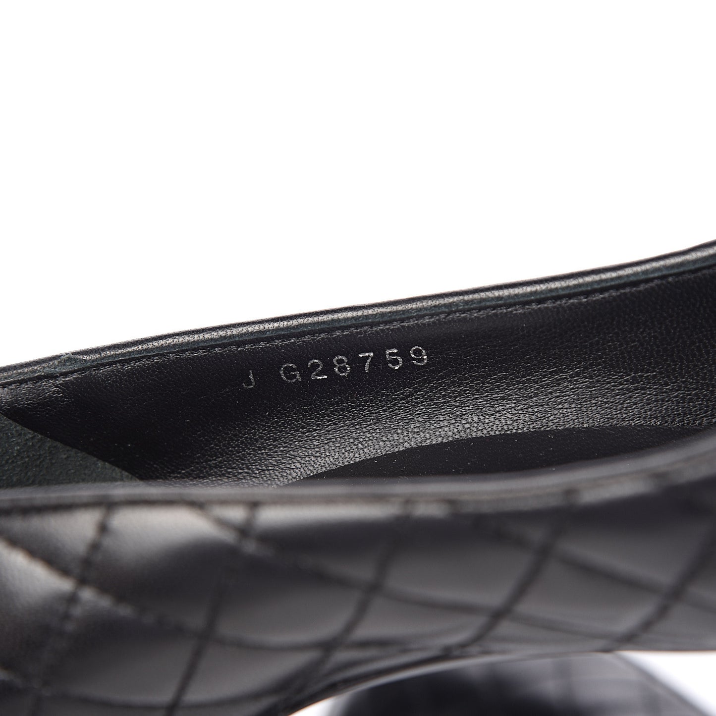Lambskin Quilted Cap Toe Pumps 36.5 Black