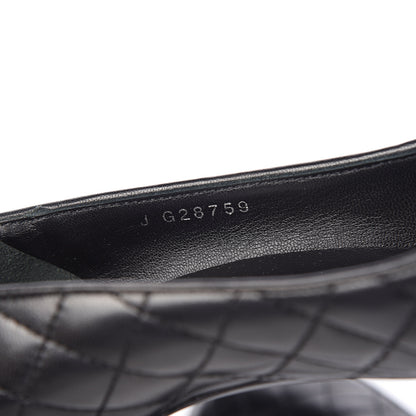 Chanel Lambskin Quilted Cap Toe Pumps 36.5 Black 8 of 9