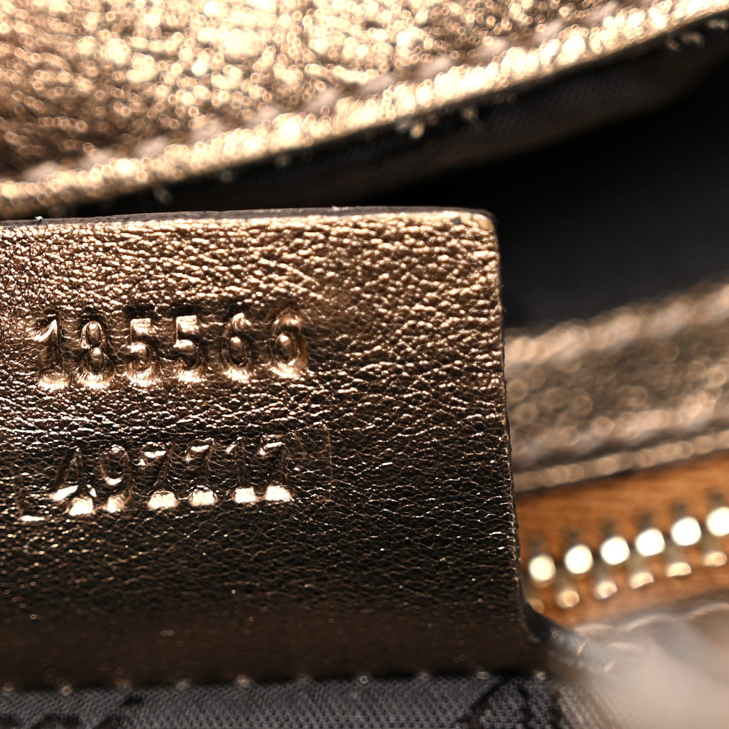 Crystal Monogram Medium Indy Top Handle Bag Gold