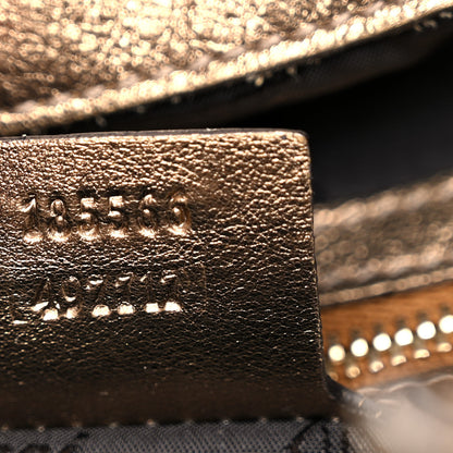 Gucci Crystal Monogram Medium Indy Top Handle Bag Gold 6 of 15