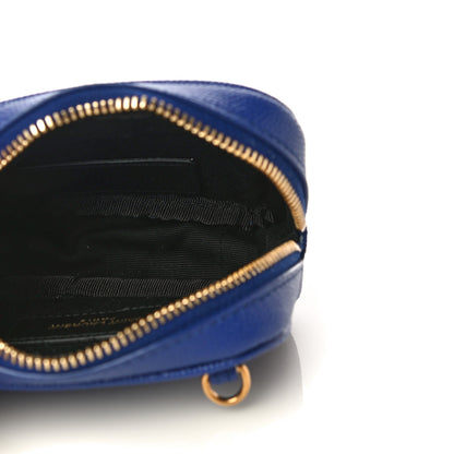 Saint Laurent Grain De Poudre Matelasse Monogram Baby Lou Camera Bag Sapphire Blue 4 of 9