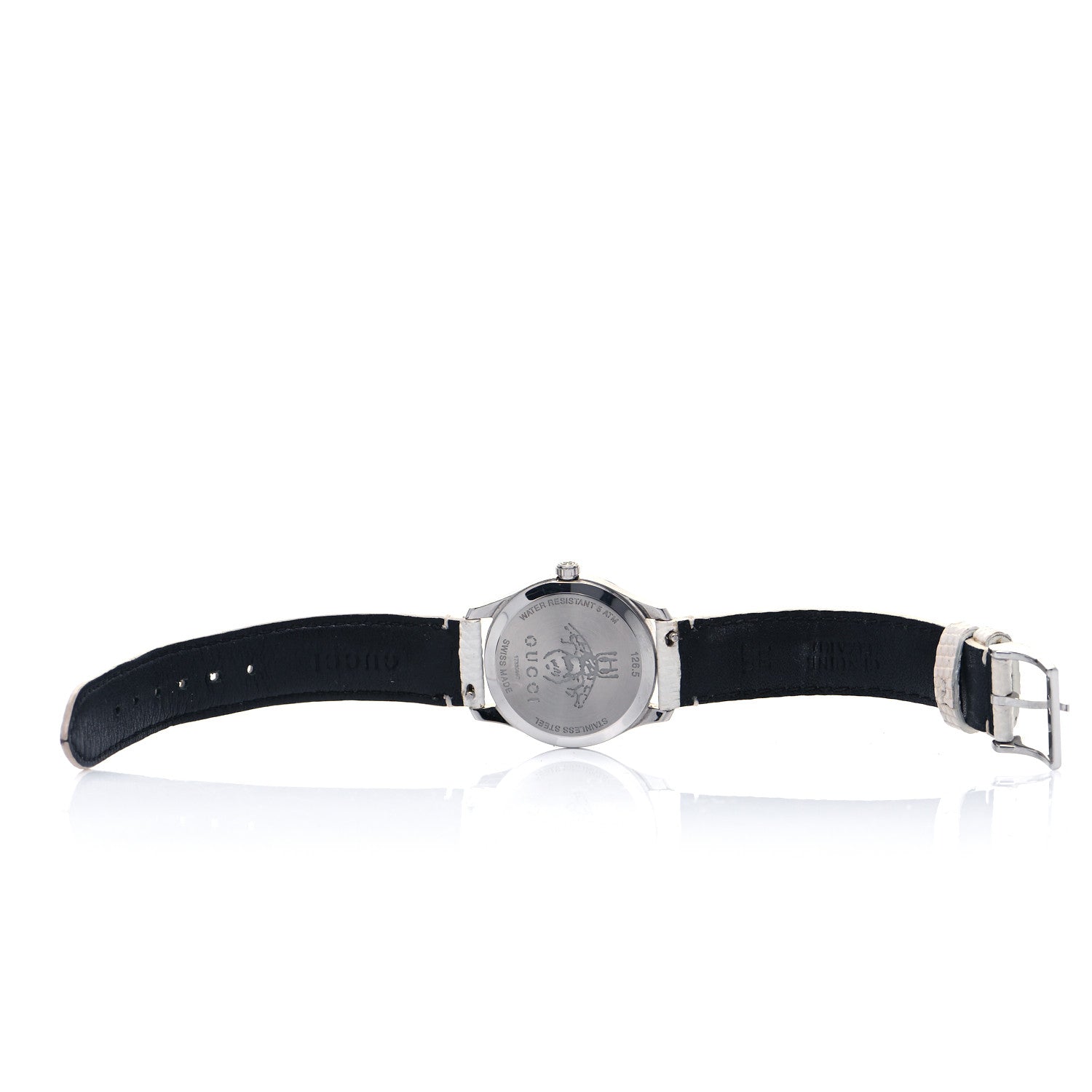 Gucci Stainless Steel Calfskin Diamond Mother of Pearl 29mm G-Timeless Charm Quartz Watch 6 of 6