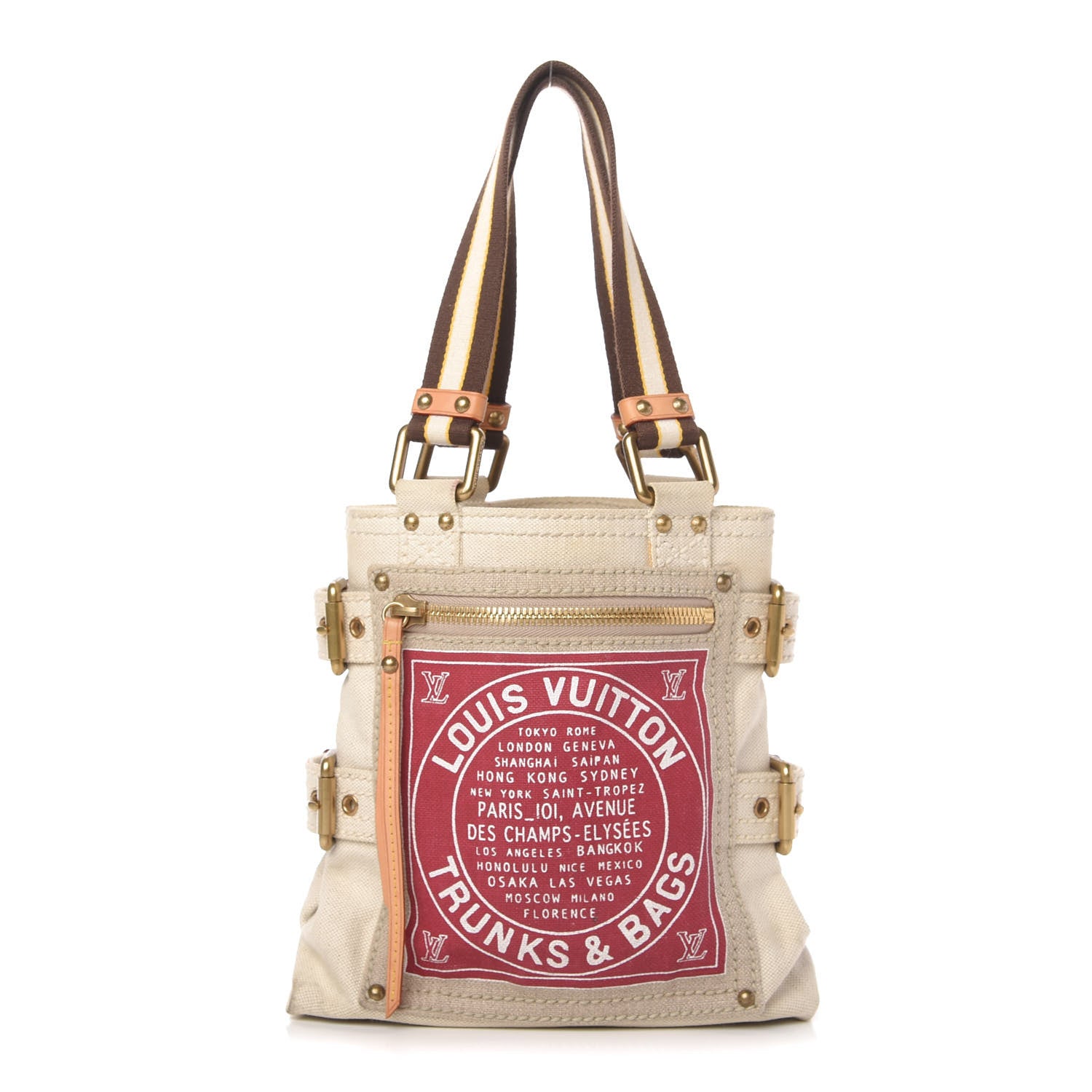 Louis Vuitton Toile Globe Shopper Cabas PM Red 1 of 10