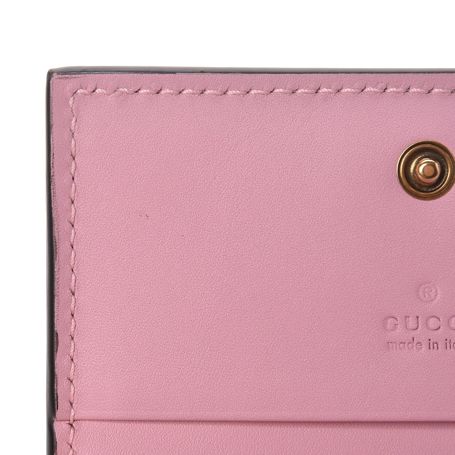 GG Supreme Monogram Strawberry Card Case