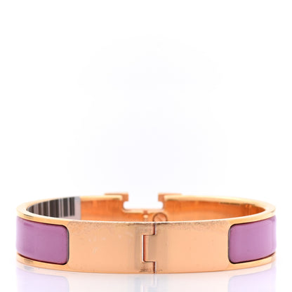 Hermes Enamel Narrow Clic Clac H Bracelet PM Rose Cendre 3 of 5