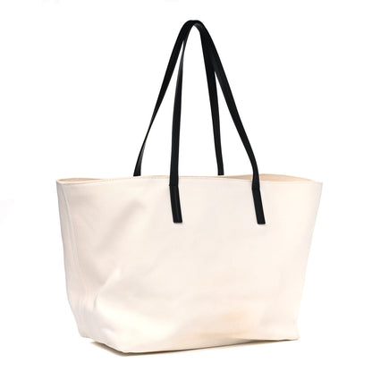Versace Canvas Logo Tote Black White 2 of 10
