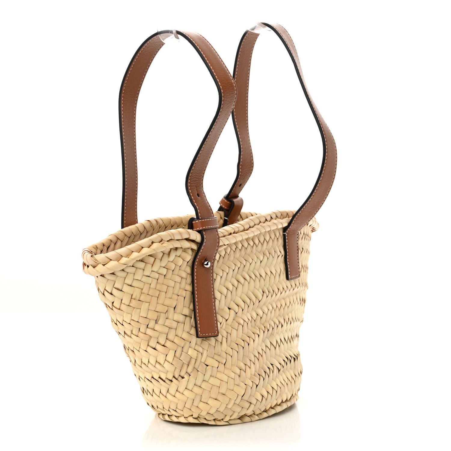 Loewe Raffia Small Basket Tote Bag Natural Tan 3 of 10