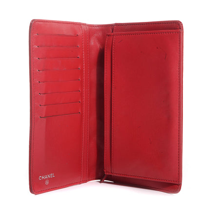 Chanel Patent Lucky Symbols Yen Wallet Red 5 of 9