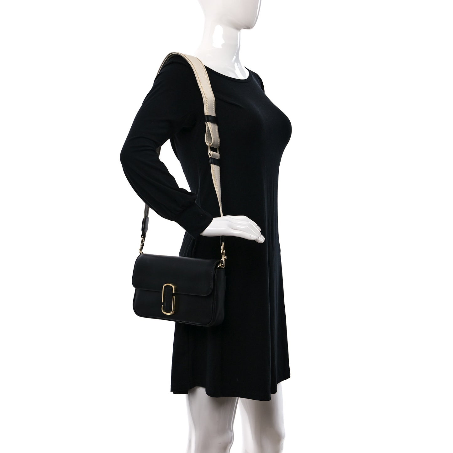 Calfskin The J Marc Shoulder Bag Black