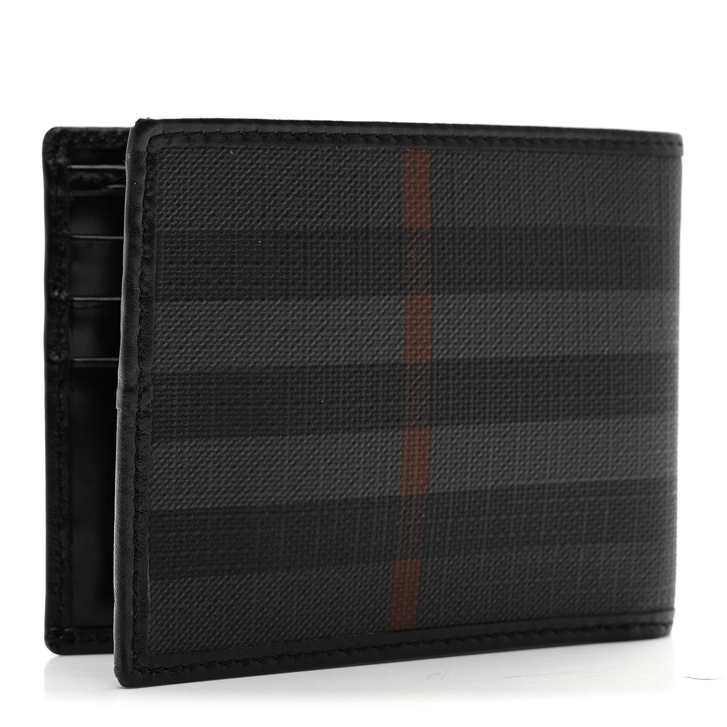 Burberry London Check Bi-Fold Mens Wallet Charcoal Black 3 of 7