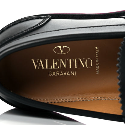 Valentino Garavani Nappa Mens Red Lug Sole Loafers 40.5 Black 7 of 9