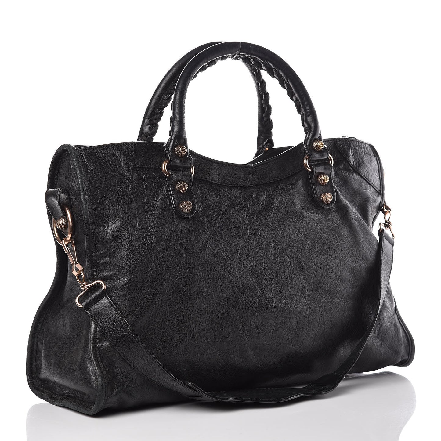 Agneau Giant 12 Rose Gold Hardware City Black