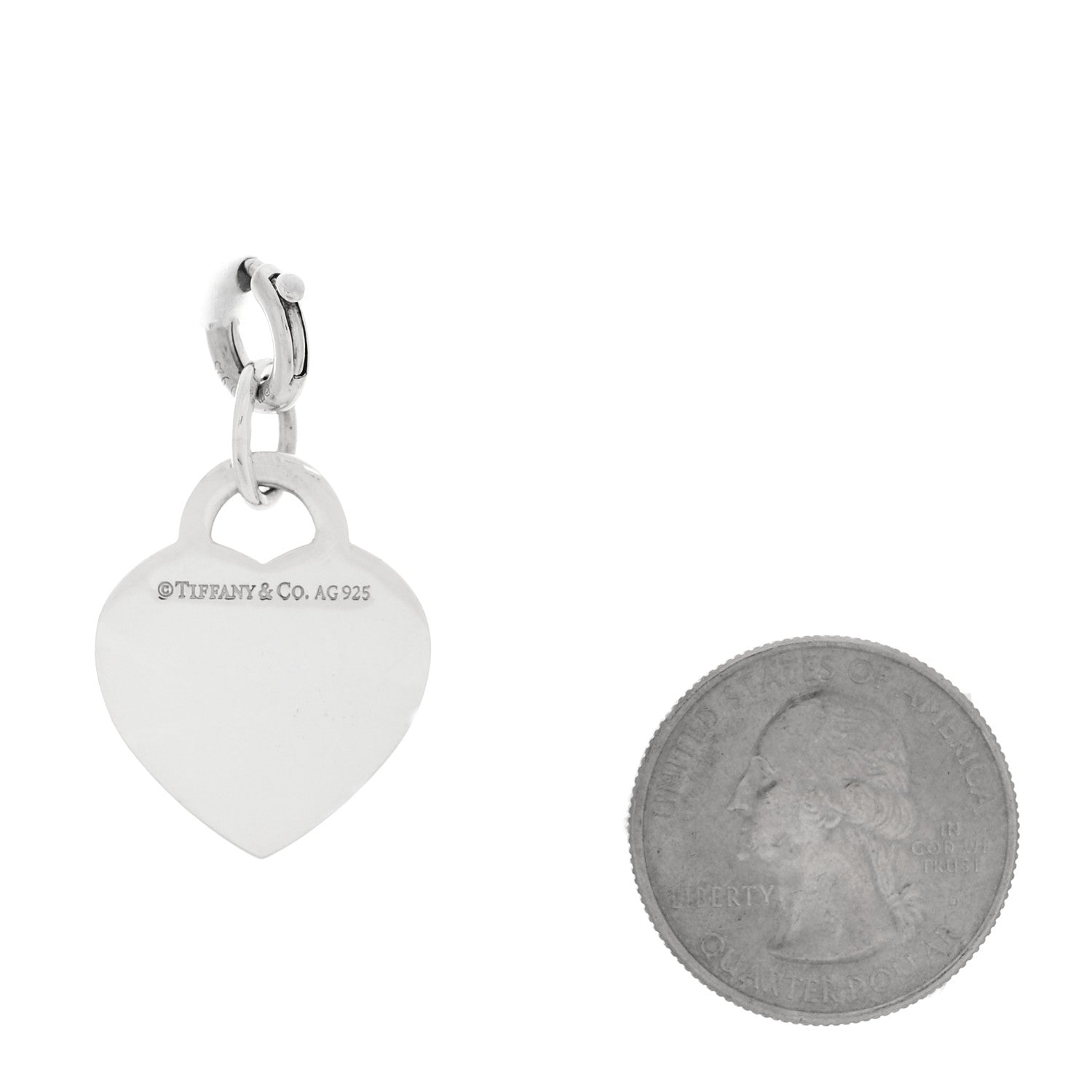 Tiffany Sterling Silver Letter K Heart Charm 2 of 4