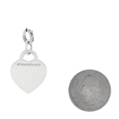 Tiffany Sterling Silver Letter K Heart Charm 2 of 4