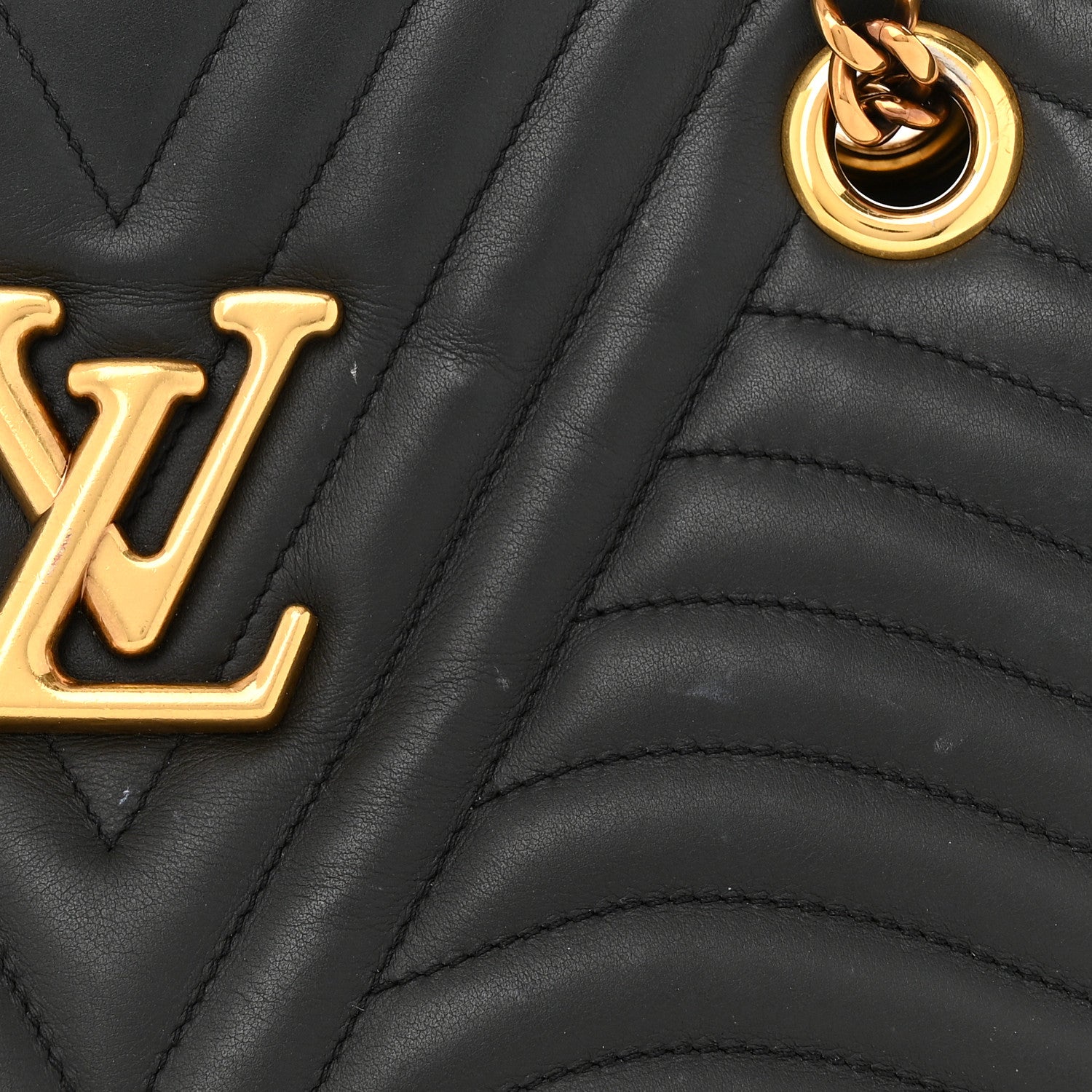 Louis Vuitton Calfskin New Wave Chain Tote Black 11 of 13