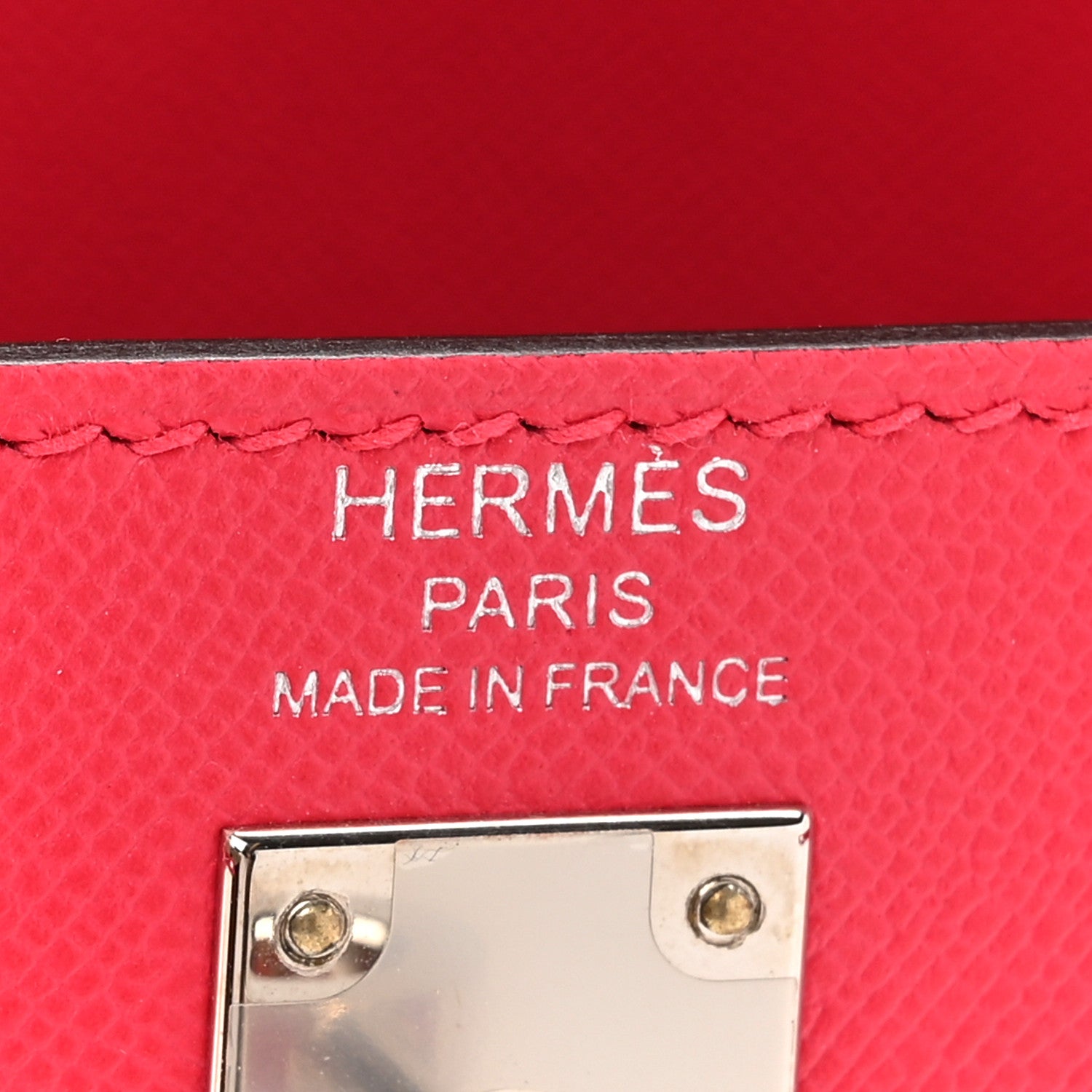 Hermes Madame Calfskin Kelly Sellier 25 Rose Extreme Rouge Piment 6 of 15