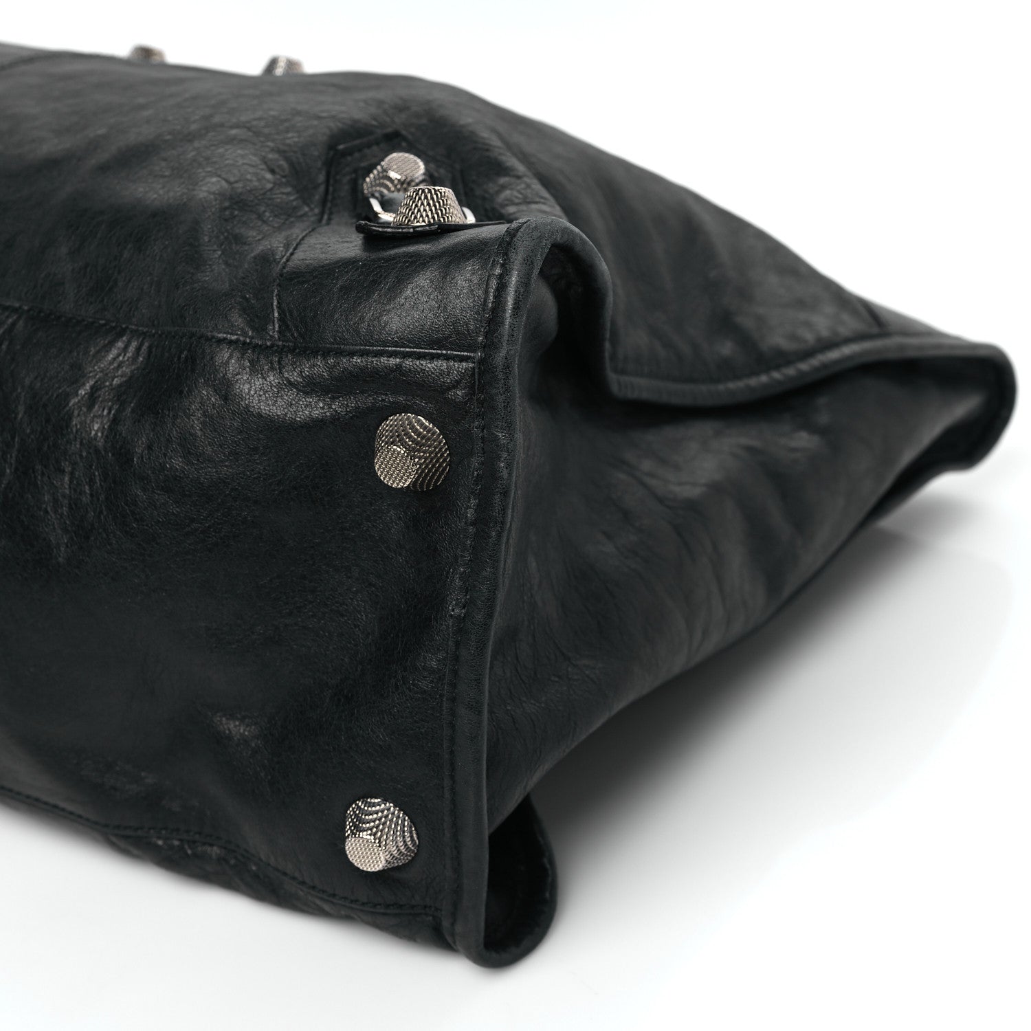 Balenciaga Agneau Giant 21 Silver Hardware Weekender Black 9 of 11