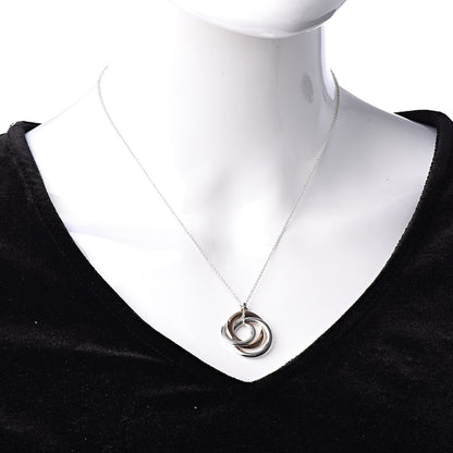 Tiffany Sterling Silver Rubedo 1837 Circles Pendant Necklace 2 of 7