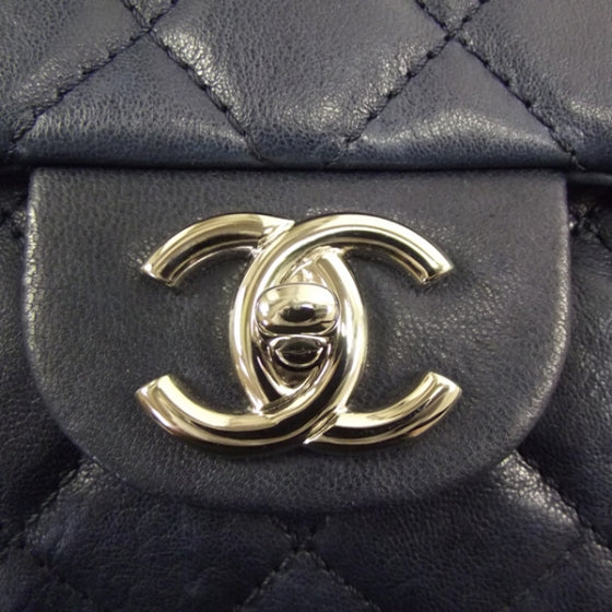 Chanel Washed Lambskin Jumbo Bijoux Chain Flap Navy 8 of 13