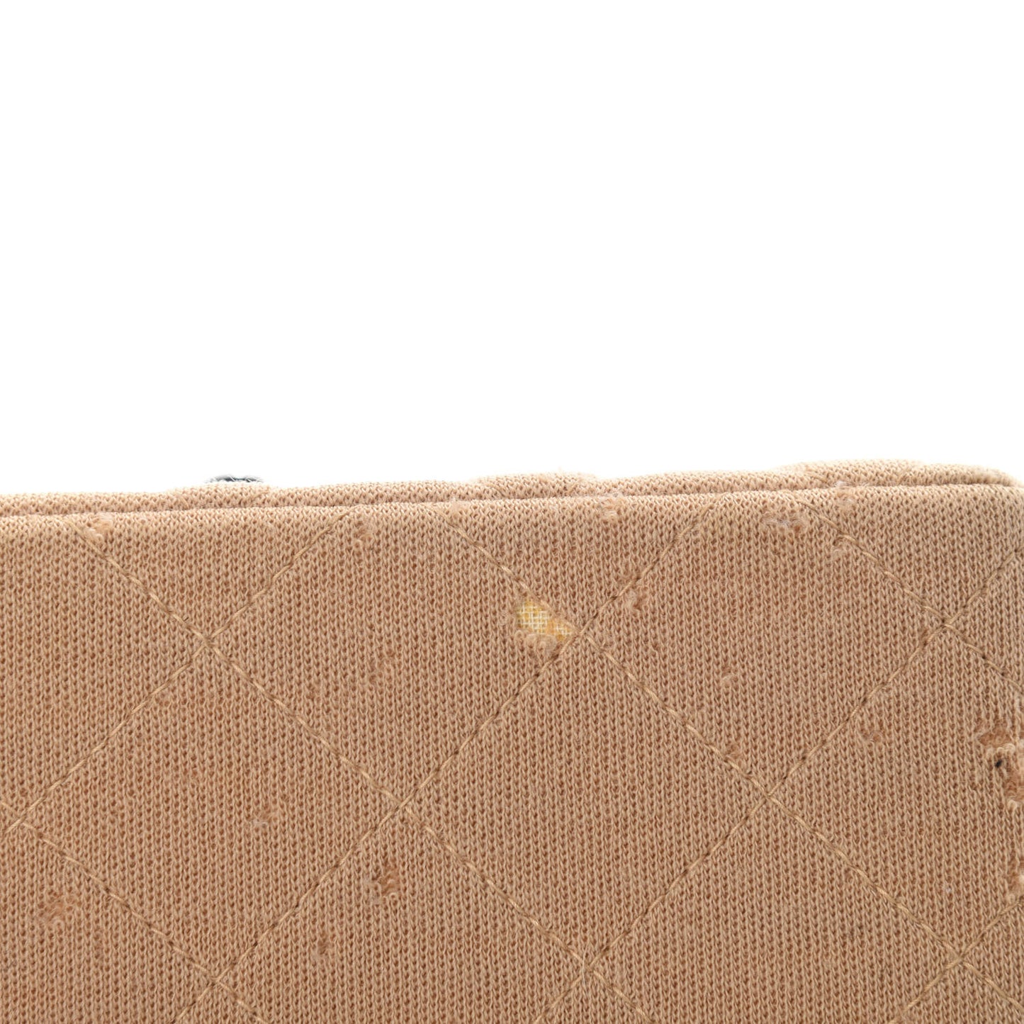 Jersey Quilted Mini Square Flap Beige