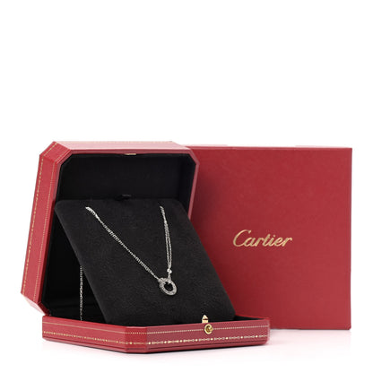 Cartier 18K White Gold 2 Diamond LOVE Necklace 8 of 8