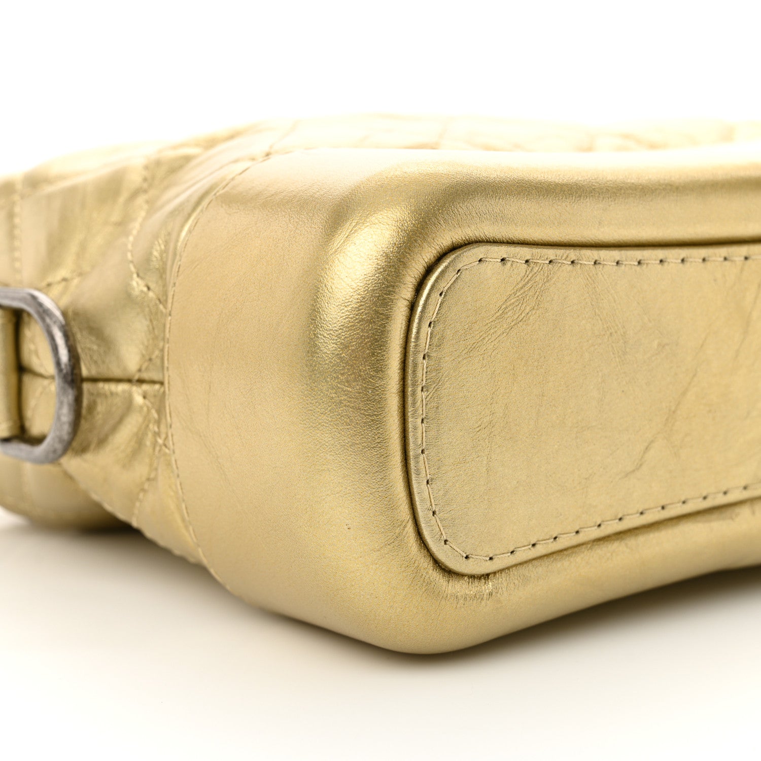 Chanel Metallic Aged Calfskin Quilted Small Gabrielle Hobo Gold 9 of 12