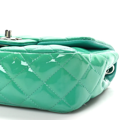 Chanel Patent Calfskin Quilted Mini Rectangular Flap Green 10 of 11