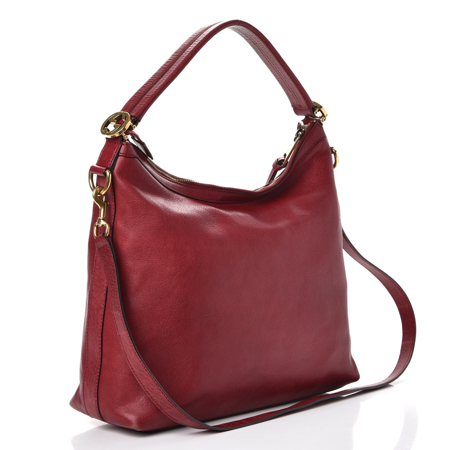 Gucci Pebbled Calfskin Small Miss GG Hobo Red 4 of 12