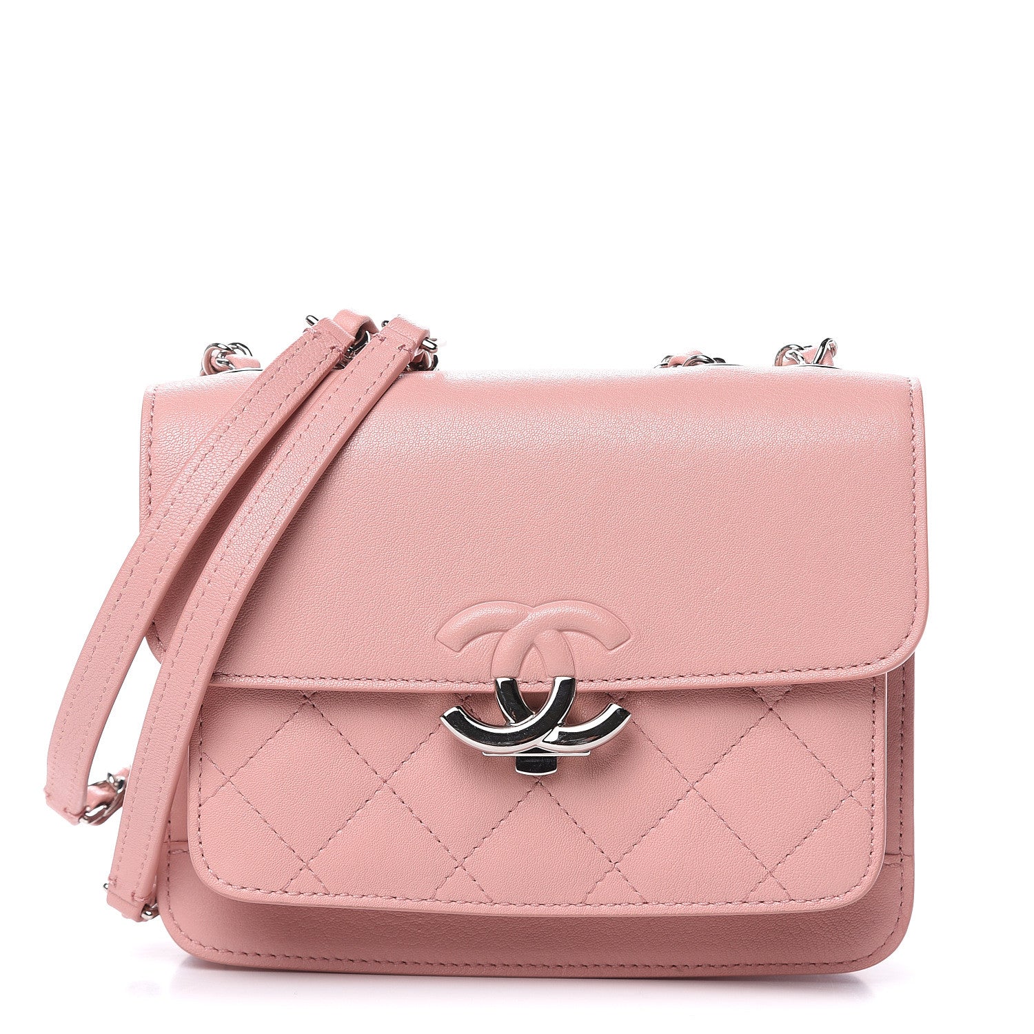 Chanel Lambskin Quilted CC Box Flap Light Pink 1 of 13