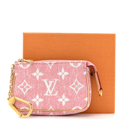 Louis Vuitton Denim Jacquard Monogram Micro Pochette Accessories Rose 9 of 9
