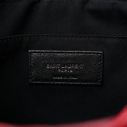 Saint Laurent Calfskin Matelasse Monogram Lou Camera Bag Red 5 of 13
