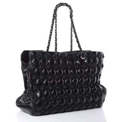 Chanel Glazed Lambskin Quilted Large Stravinsky Tote Black 3 of 12