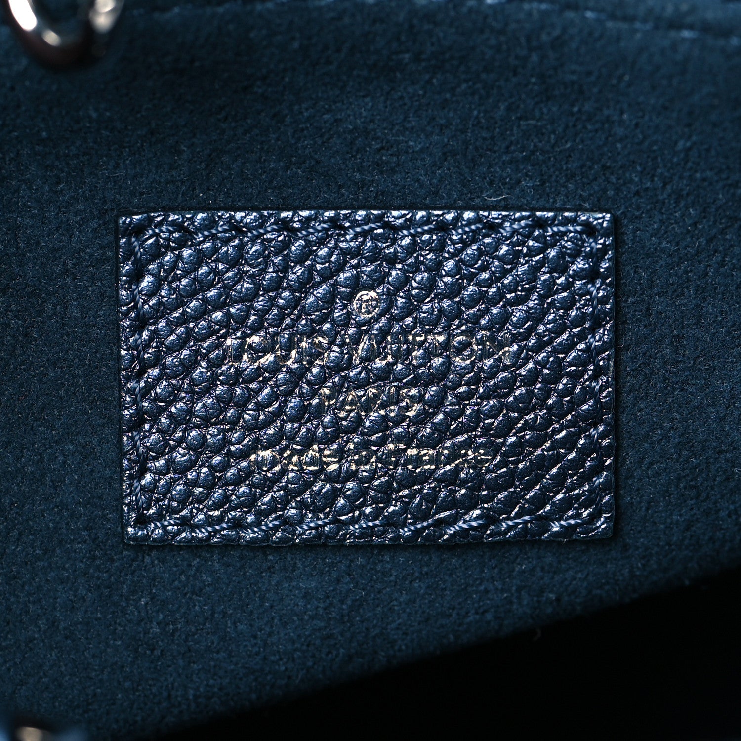 Louis Vuitton Metallic Empreinte Monogram Giant Onthego PM Navy Nacre 6 of 9