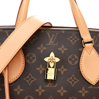 Louis Vuitton Monogram Flower Zipped Tote MM Beige 8 of 10