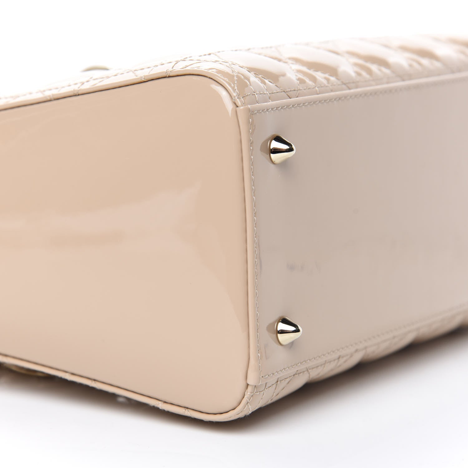 Christian Dior Patent Cannage Medium Lady Dior Beige 6 of 8