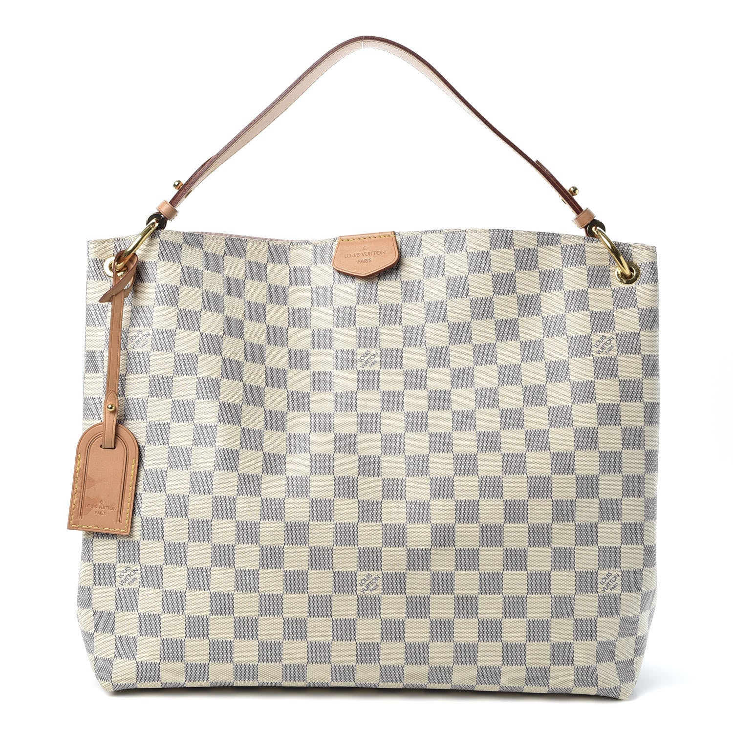 Louis Vuitton Damier Azur Graceful MM Rose Ballerine 1 of 11