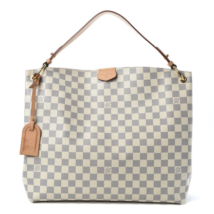 Louis Vuitton Damier Azur Graceful MM Rose Ballerine 1 of 11